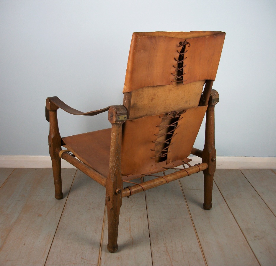 	English Oak Military Roorkhee Campaign Chair